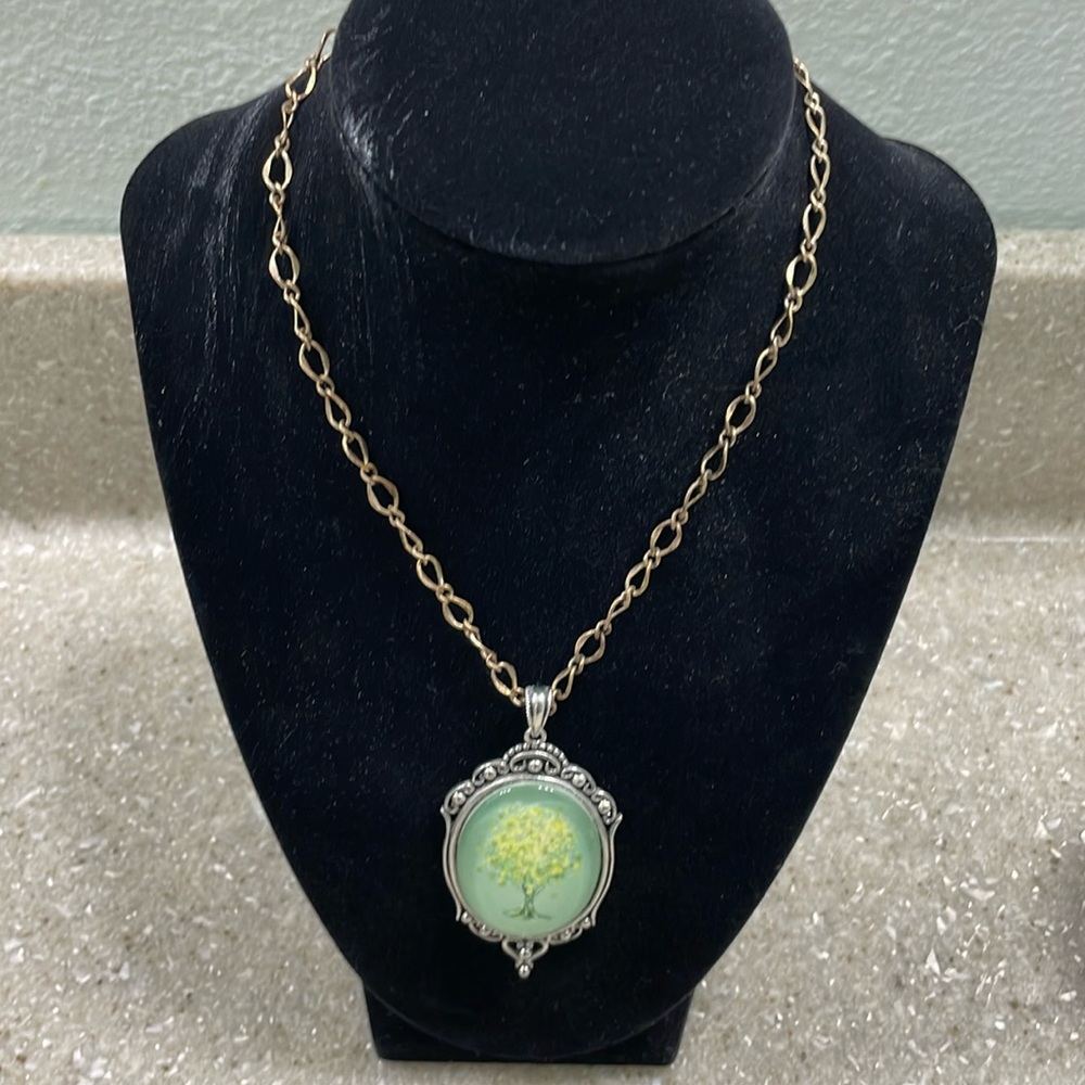 Vintage Inspired Tree Pendant Necklace